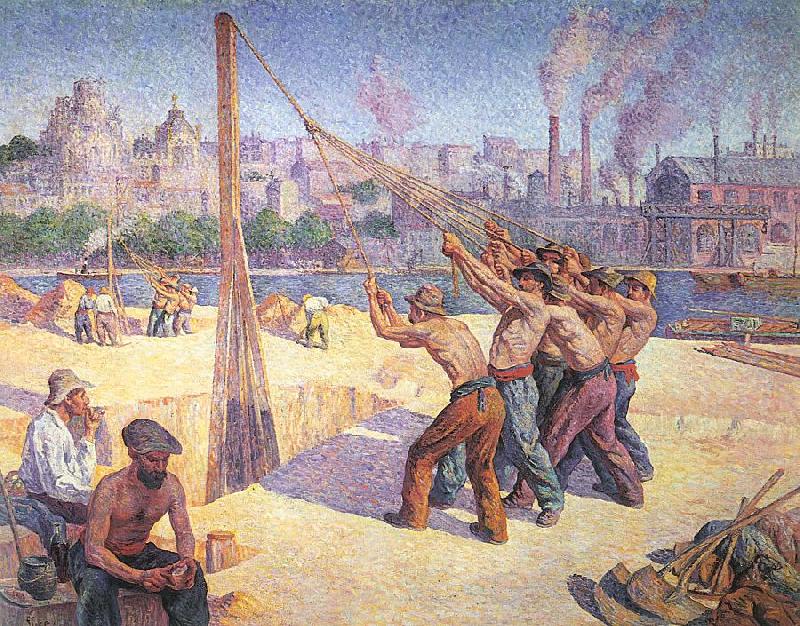 Luce, Maximilien The Pile Drivers china oil painting image